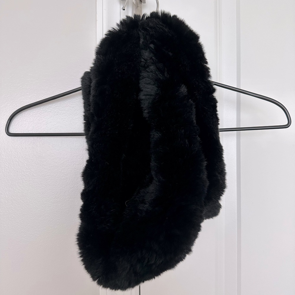 Surell genuine fox fur infinity loop scarf